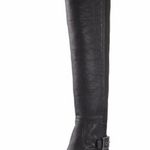 Tory Burch Leather Over the Knee Riding Boots Size 5 Black Low Block Heel Photo 0