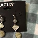 Apt. 9  Silver and White Geometric Earrings Photo 3