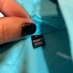 Samuel Dong  Bright Blue Floral Textured Zip Front Jacket Women Sz L Photo 9