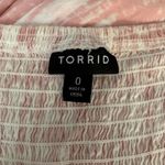 Torrid Mini Challis Off the Shoulder Dress 0 Pink Tie Dye Bell Sleeves Skater Photo 6