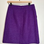 Boden Purple Wool Blend A Line Skirt Pockets Front Zipper Back Women US Size 6L Photo 1