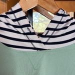 Orvis Colorblock Green Blue Striped Pullover Hoodie Sweater Size Large Photo 2