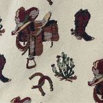 Equestrian Tapestry Tote Handbag Black Photo 1