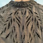 Free People Military Cutwork Eyelet Moto Jacket Olive Cotton Linen Blend Size 6 Photo 10