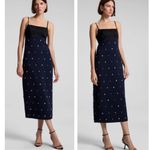 ALC Frank NWOT A.L.C. Alana embellished blue and back cutout midi dress sz 0 Photo 5