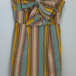 Anthropologie Moulinette Soeurs Straightaway Jacquard Striped Dress with Bow Detail size 2 Photo 0