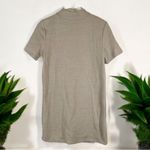 ZARA NWT Beige Short Sleeve Mock Neck mini Bodycon dress size Medium Photo 1