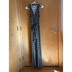 Diane Von Furstenberg  Sleeveless Geometric jumpsuit Black Tan‎ - S Small Photo 1