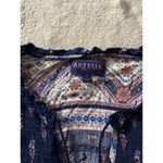 ARTESIA LADIES SLEEVELESS 100% RAYON TOP STRETCH SMOCKED BODICE SIZE M Size M Photo 2