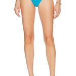 l*space L* Cabana Bitsy Bikini Bottom Bright Blue Ribbed High Cut Cheeky NEW XS Photo 0
