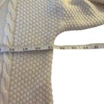 Hollister  Preppy  V-Neck Cream White Cable Knit Sweater Medium Oversized Tennis Photo 8