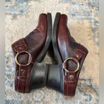Frye  Harness Mules Boots Brown Leather Shoes Size 6 Photo 2