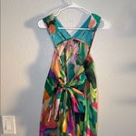 Anthropologie Naomi Kawanishi Reis Printed Bow-Back Front-Slit Sheer Maxi Dress Size Small Photo 5