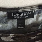 Topshop Green Grey Camouflage Spaghetti Strap Satin Camisole Tank Top Photo 3