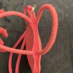 Crossi NWT pink woven straw handbag with handles and removable crossbody strap Pink Photo 9