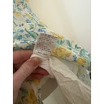 Bloomingdale's NWT‎ Yellow/Green Floral Puff Sleeve Dress White Size M Photo 5