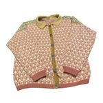 VTG Dia North of Boston Handknit Cardigan Sweater Women's Sz. M/L Pink Size M Photo 2