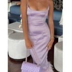 House Of CB  Helena Satin Trim Midi Dress in Orchid Size Small Photo 1