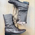 A SOLIANI MILANO Gothic Core Combat Brown Pebbled Leather Lace Up Boots SZ 36.5 Photo 5