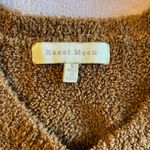 Hazel Moon brown fuzzy sleeveless sweater crop top size S Photo 4