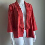 Y2K Studded Slinky Open Front Cardigan Orange Size M Photo 1