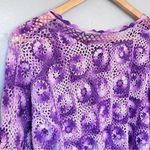Custom Handmade Crochet Long Sleeved Top Tunic Purple Small Medium Large Photo 6