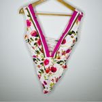 Nanette Lepore Deep Plunge Floral One Piece Swimsuit Swim 10 Flower NEW Photo 2