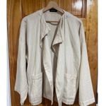 Eskandar Ivory Old Money Tweed Open Waterfall Wool Cashmere Cardigan Sweater Size undefined Photo 0