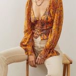 Urban Outfitters UO Topanga Button-Front Cropped Blouse  Photo 0