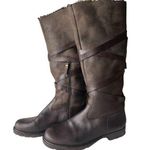 via spiga  Brown Amazing Sheepskin Shearling Equestrian Riding Boots Size 7M Photo 0