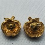 Avon Red & Gold Apple Earrings Red Photo 3