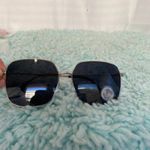 Black and Silver Square Metal Frame Sunglasses Women NWOT Photo 1