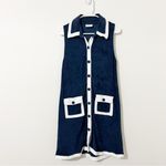 Atlantic Pacific × Lake Darcy Terry Dress Navy White Size Small S Blue Photo 2