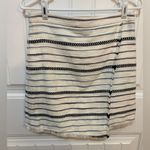 Loft Ann Taylor  wrap skirt w/ blue and purple stripes and frayed edges Photo 8
