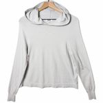 525 America Hoodie Sweater Light Gray Shimmer Knit Womens Size S Photo 0