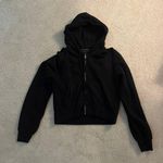 Brandy Melville Black Zip Up Hooded Jacket Photo 0