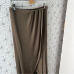 Free People Olive Stretch Midi Skirt Photo 1