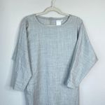 Max Mara  Wool Dress Gray Minimalist Half Sleeve Lightweight Shift Size 6 Photo 2
