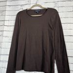 Jones New York Brown Long Sleeve Cotton Shirt Women’s S Classic Minimalist Fall Photo 5
