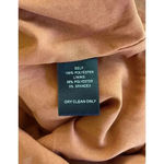 Gianni Bini  Faux Suede Camel Tan Zip Snap Flat Front Mini Skirt Size Medium Fall Photo 3