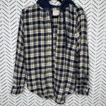 American Eagle  button down Shirt hoodie flannel plaid Small Photo 0