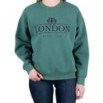 State of Mine  Sage Green Fleece Crewneck London Social Club Pullover Sweatshirt Photo 1