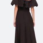 Sea NY Leona Strapless Off the Shoulder Linen Midi Dressn NWT 4 Black Photo 1
