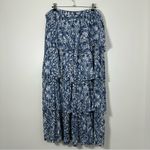 Abercrombie & Fitch  Blue & White Tiered Maxi Skirt XL NWT Photo 2