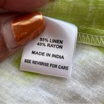 Coral Bay | Green Tie Dye Linen Blend Blouse Sz LP Photo 7