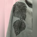 ZARA Dark Green Beaded Leaf Long Oversized Wool Blend Pea Coat Size XS - M Photo 8