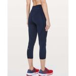 Lululemon Time To Sweat Crop *23 in True Navy Size 8 Photo 10