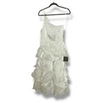 NWT Lulus White Shimmer Ruffle Tiered Dress | Metallic Shimmer | Medium NWT Photo 1