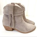 Joie  ‘Keaton’ Suede Ankle Fringe Western Boots Photo 0