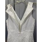 J.Crew Dress Womens 2P White Sleeveless Textured Fit and Flare V Neck Cotton Photo 5